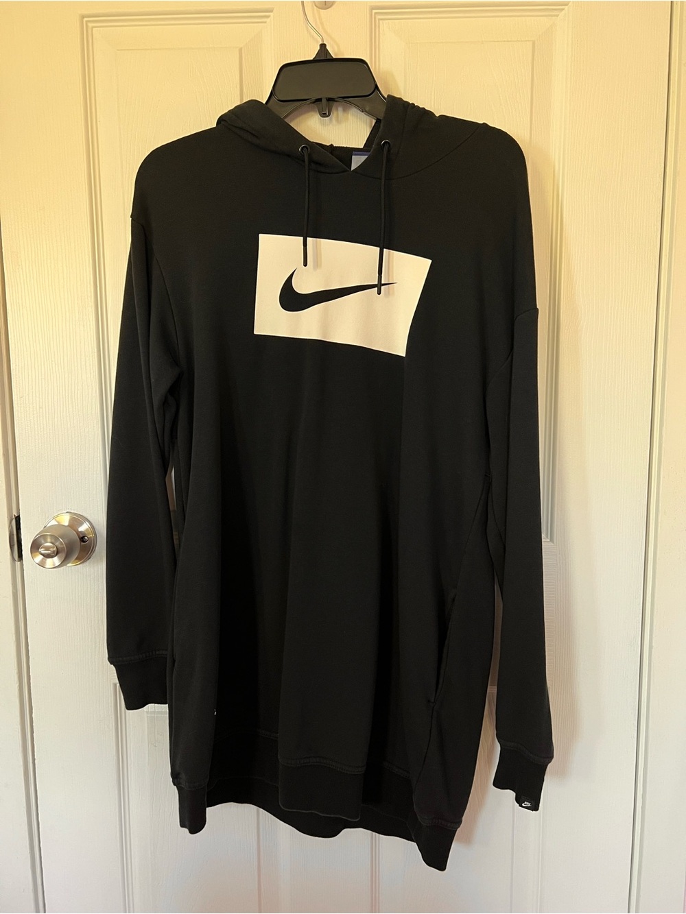 Nike Black Pullover Hoodie with White Logo
